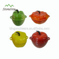 Heavy-Duty Enamel Coating Pumpkin Shape Cast Iron Cookware